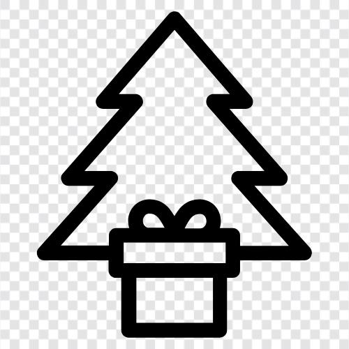 Christmas lights, Christmas tree, Christmas cookies, Christmas gift icon svg