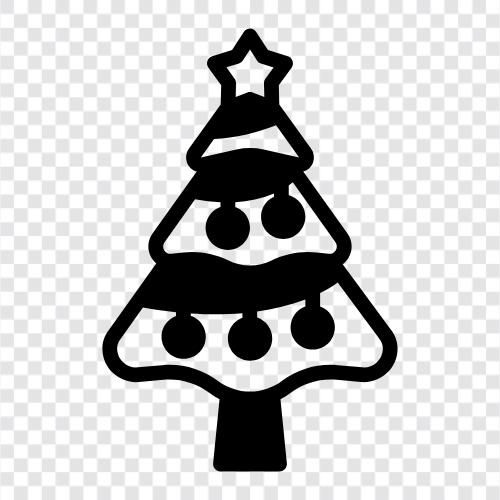 Christmas Tree, Christmas Ornaments, Christmas Decorations, Tree To icon svg
