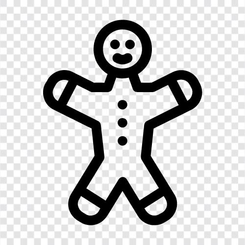 Noel, gingerbread, kurabiye, decorating ikon svg