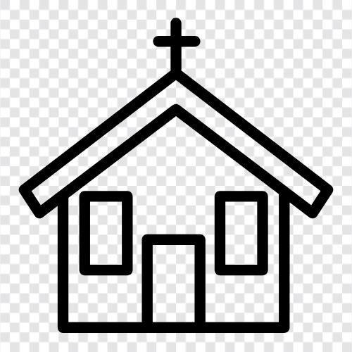 church service, church bells, church music, church architecture icon svg