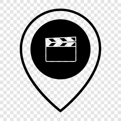 Cinema Location Ideas, Cinemas Near Me, Movie Theaters Near Me, Cinema Location icon svg