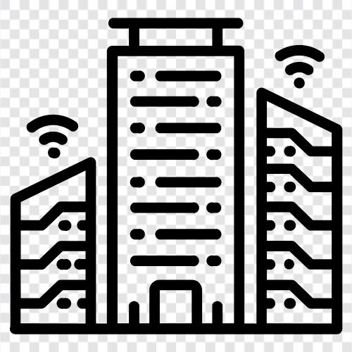 cities of the future, urban planning, innovative technology, city infrastructure icon svg