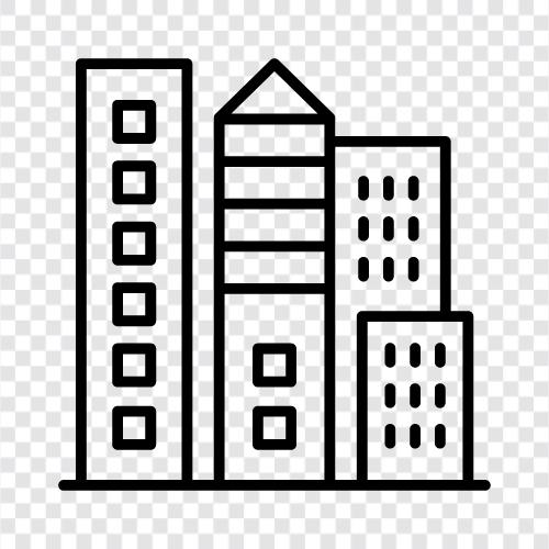 city, downtown, urban area, cityscape icon svg