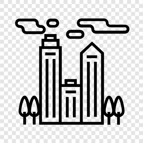 Stadtplanung, Stadtentwicklung, Stadtentwicklungsverwaltung, Stadtentwicklungsabteilung symbol