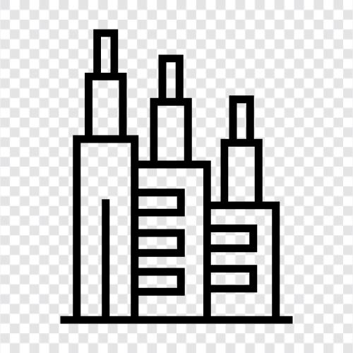 city, skyscraper, architecture, construction icon svg