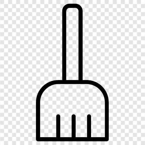 reinigung, janitorial, fegen, staubpfanne symbol