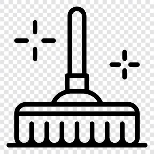 Reinigung, Mülleimer, Kehren, Mopp symbol