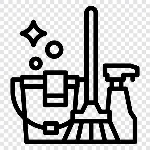 cleaning supplies, cleaning products, cleaning equipment, cleaning tools icon svg