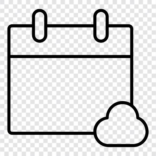 Cloud, Zeitplan, Cloud Computing, online symbol