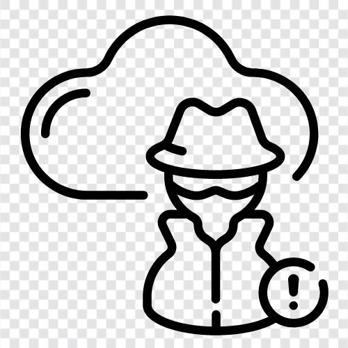 Cloud, Hacker, Sicherheit, Daten symbol