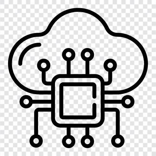Облачные вычисления, хранение облаков, облачные компьютерные услуги, облачные сети Значок svg