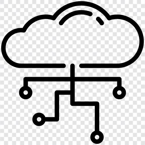 Облачные вычисления, облачное размещение, хранение облаков, облачные вычислительные услуги Значок svg