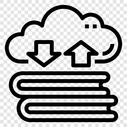 Cloud Computing, Cloud Storage, Cloud Services, Cloud Anwendungen symbol