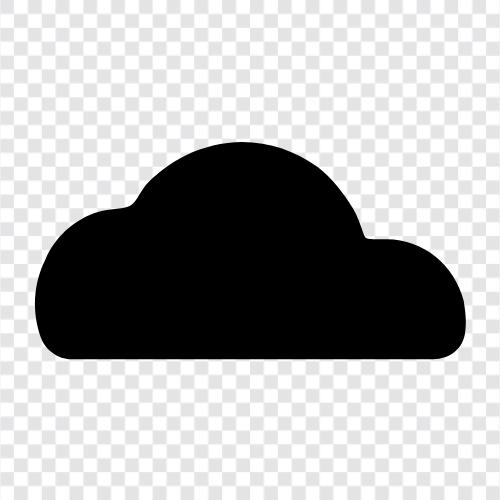 Cloud Computing, Cloud Storage, Cloud Networking, Cloud Software symbol