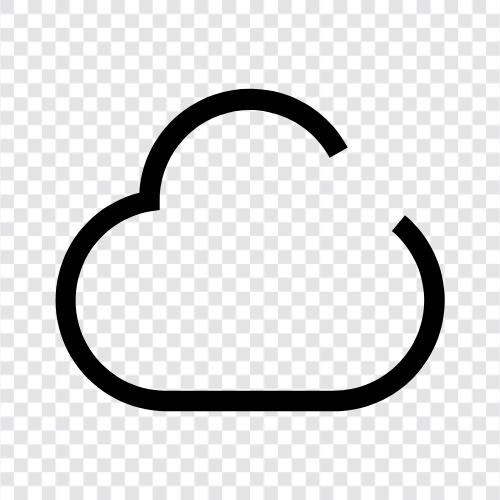 Облачные вычисления, хранение облаков, облачные услуги, облачные поставщики Значок svg
