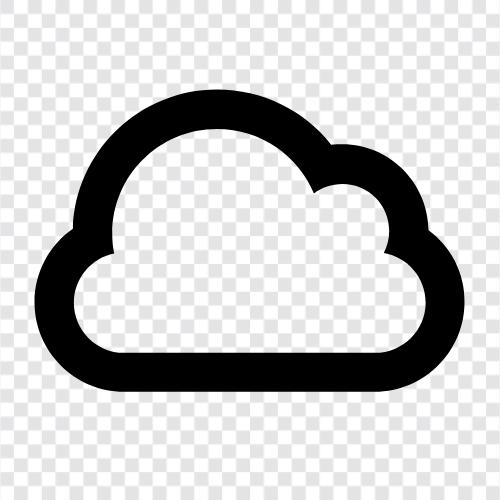 bulut bilişim, bulut depolama, bulut uygulamaları, bulut barındırma ikon svg
