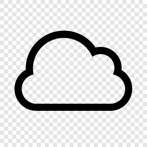 Bulut Bilişim, Bulut Depolama, Bulut Hizmetleri, Bulut Platformu ikon svg
