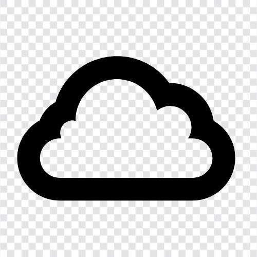 Облачные вычисления, хранение облаков, резервное копирование облаков, хостинг облаков Значок svg