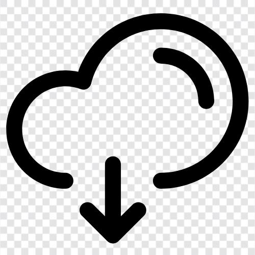 облачные вычисления, облачное хранение, облачные услуги, облачная платформа Значок svg