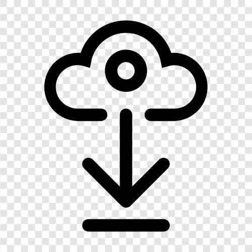 cloud download, cloud storage, cloud services, cloud storage services icon svg