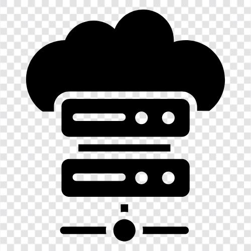 bulut barındırma, bulut depolama, bulut bilişim, bulut depolama sağlayıcısı ikon svg