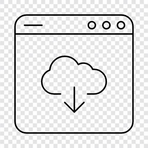 CloudHosting, CloudSpeicher, CloudComputing, virtueller Server symbol