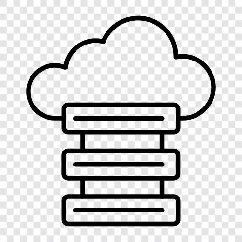 Cloud Hosting, Cloud Storage, Cloud Computing, Cloud Software symbol