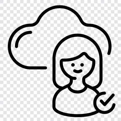 bulut kimliği, bulut hesabı, bulut girişi, bulut güvenliği ikon svg