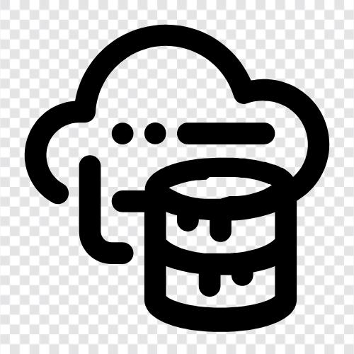 Cloud, Database, Amazon AWS, Microsoft Azure icon svg