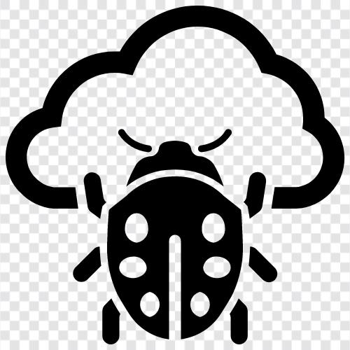 Cloud, Bug, Cloud Security, Cloud Storage icon svg