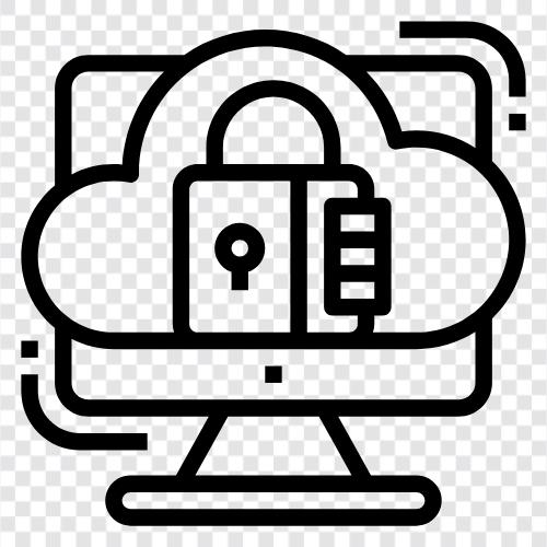 cloud security, cloud storage, cloud backup, cloud computing icon svg