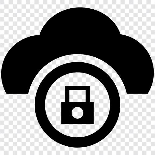 cloud security, cloud storage, cloud backup, cloud encryption icon svg