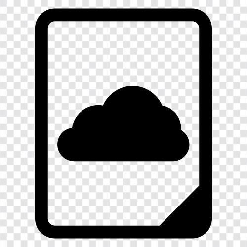 Хранение облаков, службы облачных вычислений, защита облаков, хостинг облаков Значок svg