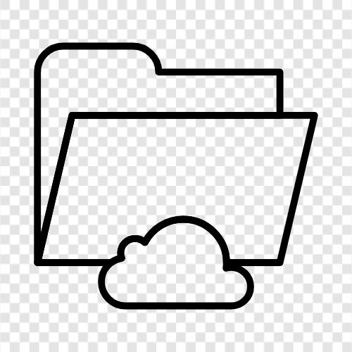 CloudSpeicher, Google Drive, Dropbox, Microsoft OneDrive symbol