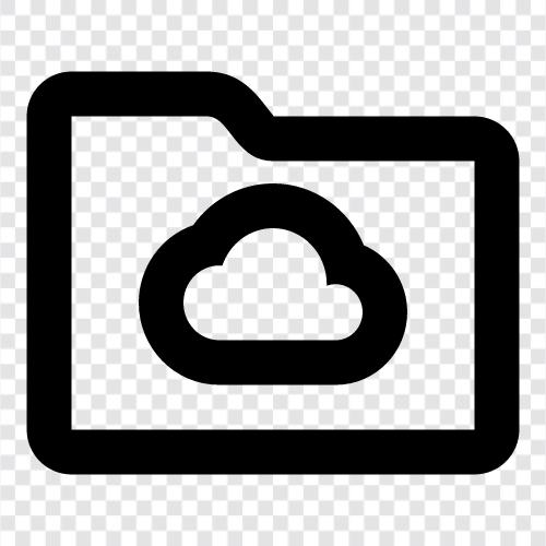 Облачное хранение, онлайновое хранение, онлайновое хранение файлов, папка Облако Значок svg