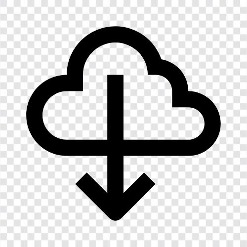 Cloud Storage, Cloud Backup, Cloud Sync, Cloud File Storage symbol