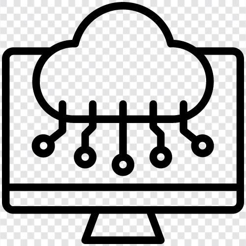 Хранение облаков, Вычислительная служба облаков, Облачное Хостинг, Облачный Вычислитель Значок svg