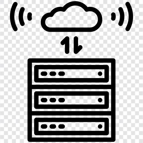 Облачное хранение, облачные вычисления, хостинг облаков, облачные услуги Значок svg