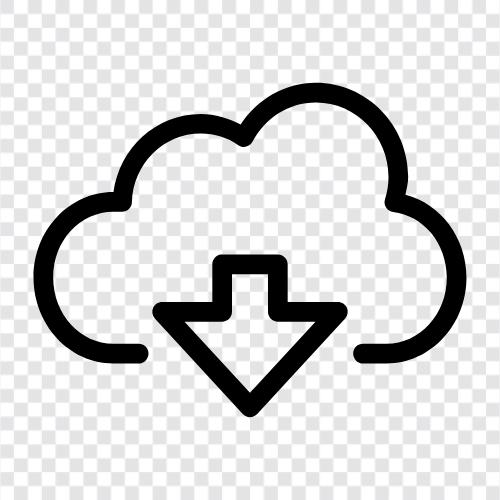 Хранение облаков, вычисление облаков, поставщик облаков, поставщик облачных компьютеров Значок svg