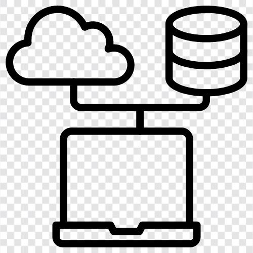 Cloud Storage, Cloud Computing Services, Cloud Computing Plattformen, Cloud Computing Ressourcen symbol