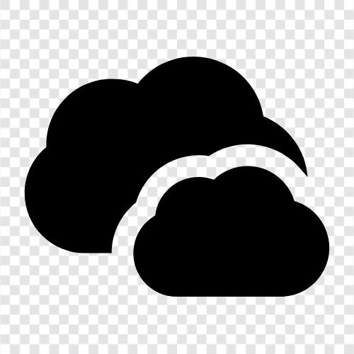Хранение облаков, вычисление облаков, облачные услуги, облачная платформа Значок svg