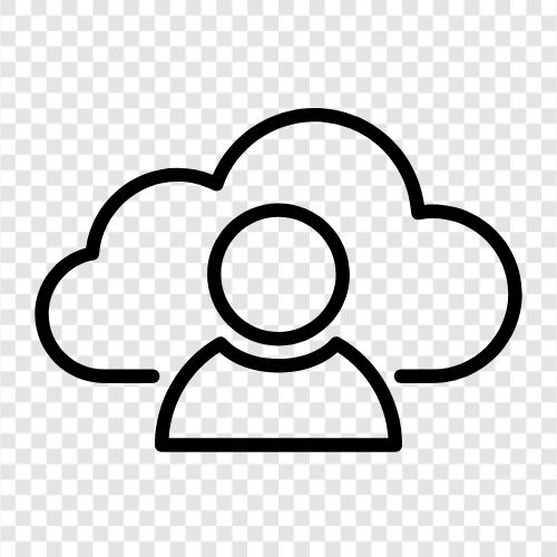 cloud, user, online, service icon svg