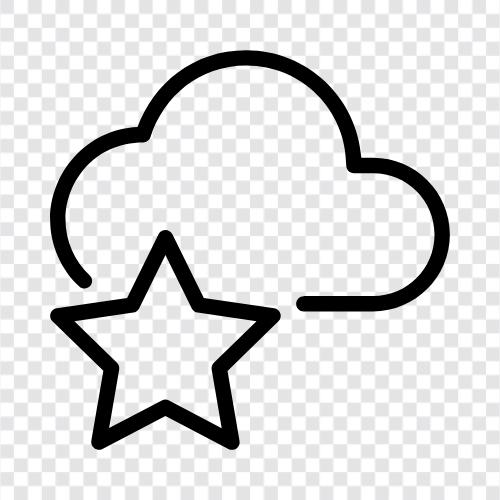clouds, sky, star, astronomy icon svg