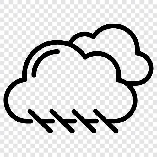 Wolken, Regen, Donner, Tornado symbol