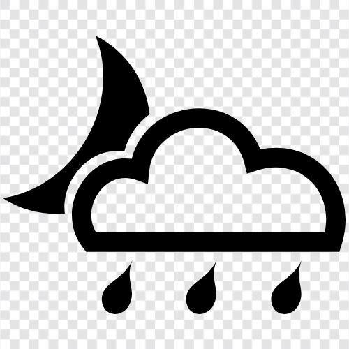 clouds, thunder, rainfall, drops icon svg