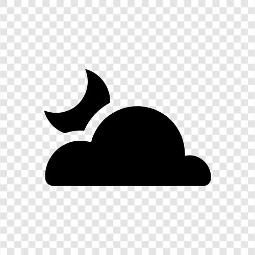 cloudy night, cloudy skies, dark night, moonless night icon svg