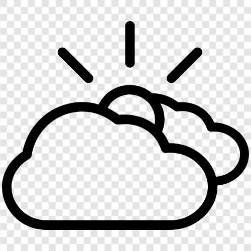 Cloudy, Sky, Weather, Partially Cloudy icon svg