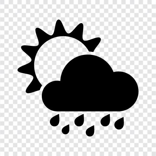 cloudy rain, rainbows, sun, humidity icon svg