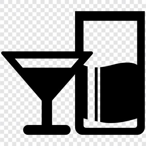 cocktails, martinis, whiskey, scotch icon svg