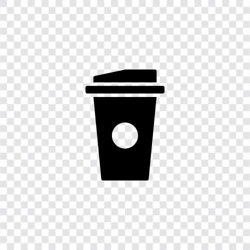 Kaffeebohnen, Kaffeemühlen, Kaffeemaschinen, Kaffeekapseln symbol